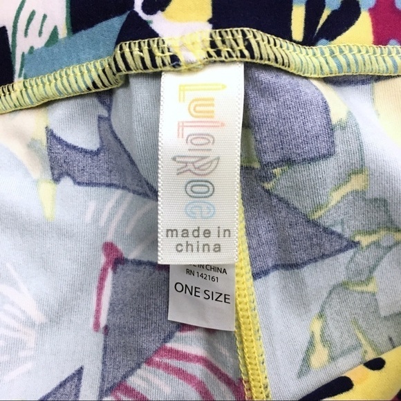 LULAROE Leggings OS One Size Abstract Print Dot Stripe Multicolor Stretchy Soft - Picture 6 of 9